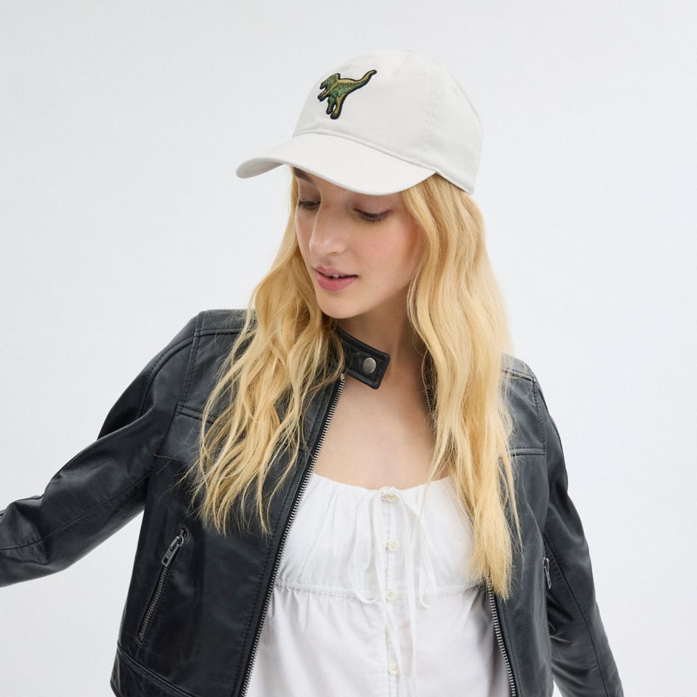 Coach Rexy Patch Baseball Hat Blancas | COH867043