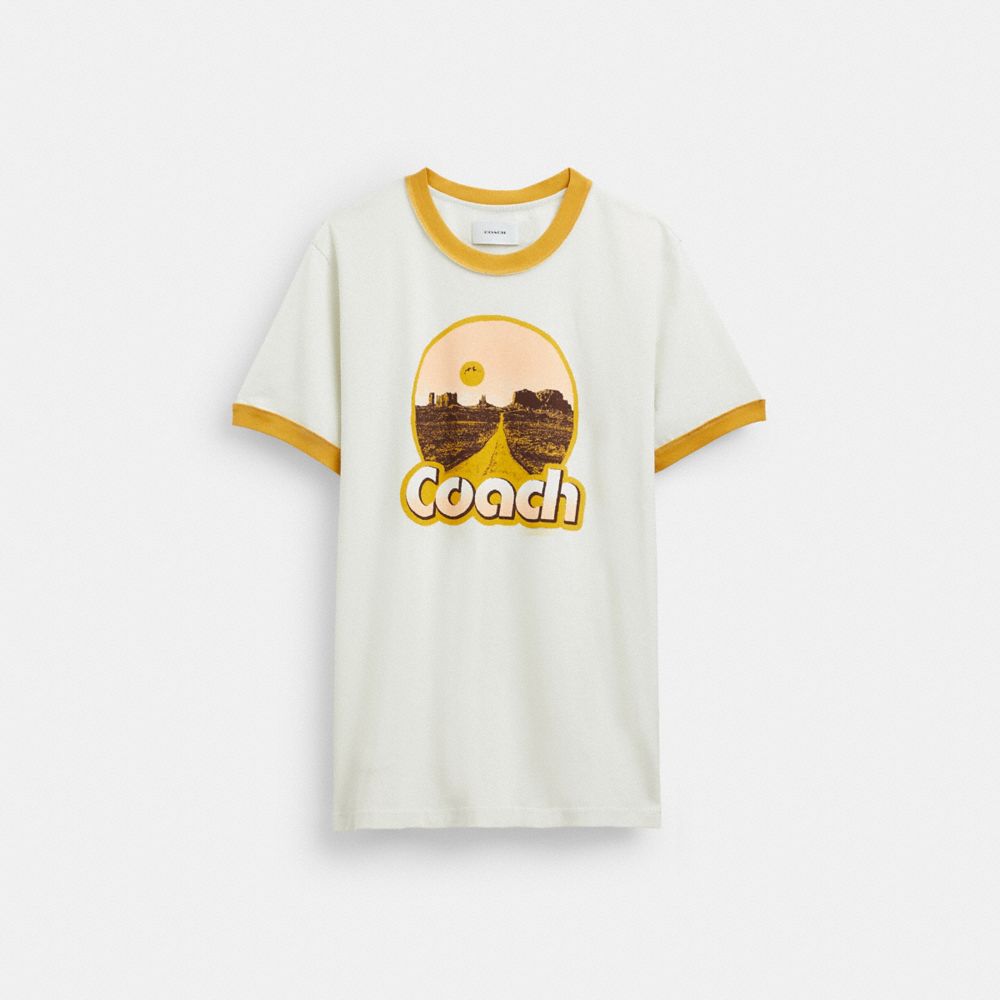 Coach Roadside Ringer T Shirt Blancas | COH866908