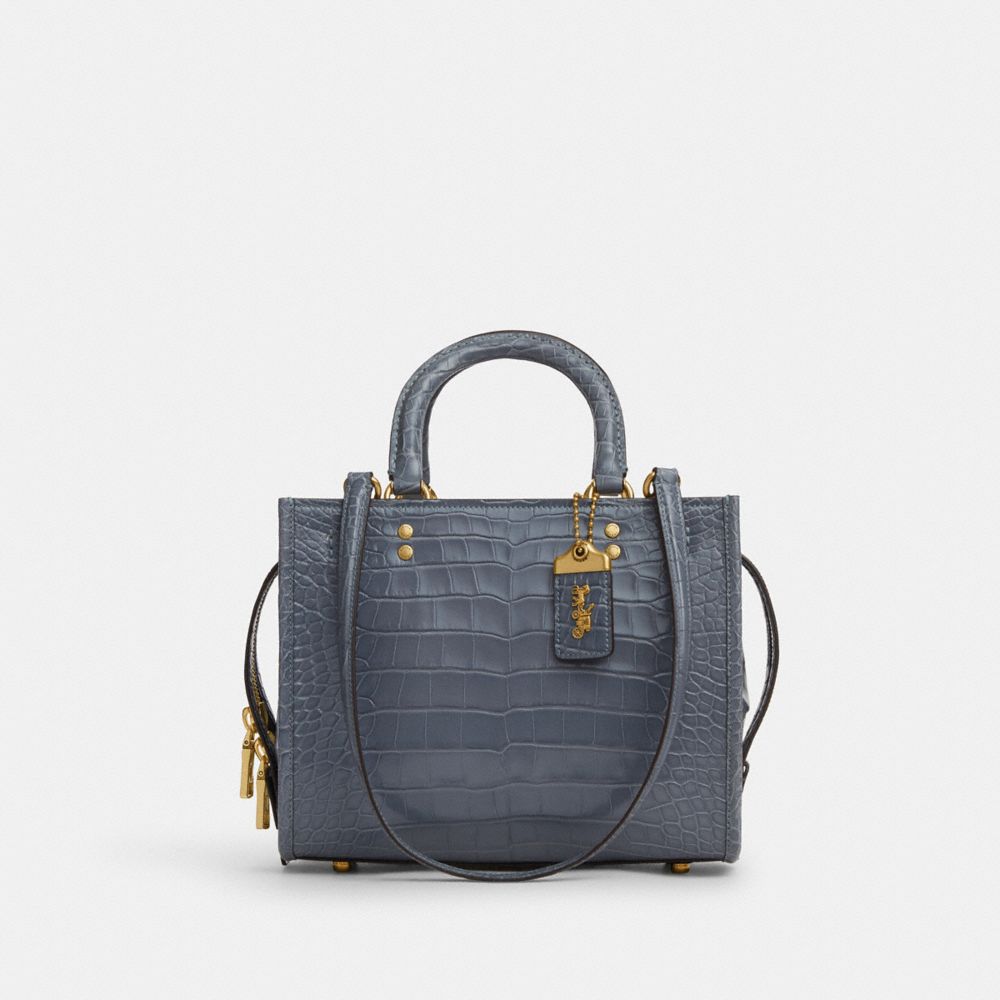 Coach Rogue Bag 25 In Alligator Azul Marino | COH865138