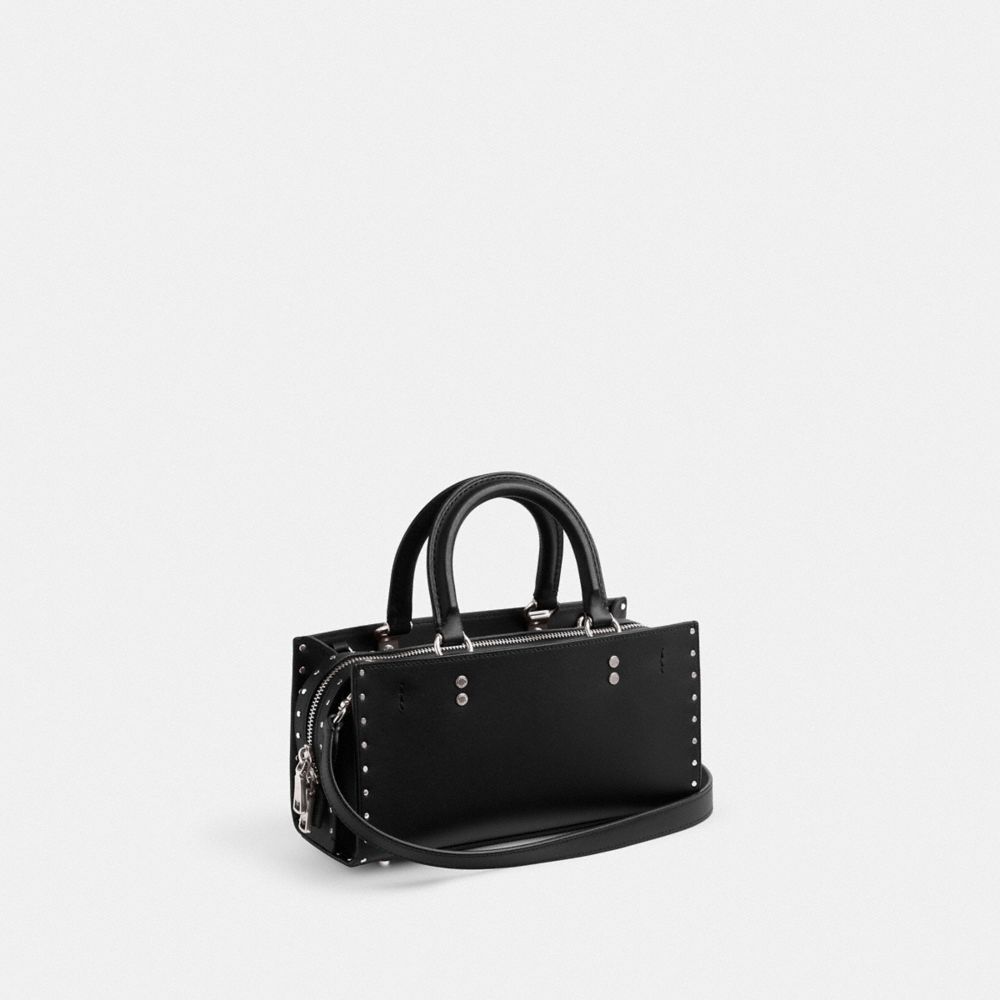 Coach Rogue Bag 26 With Rivets Plateadas Negras | COH865181