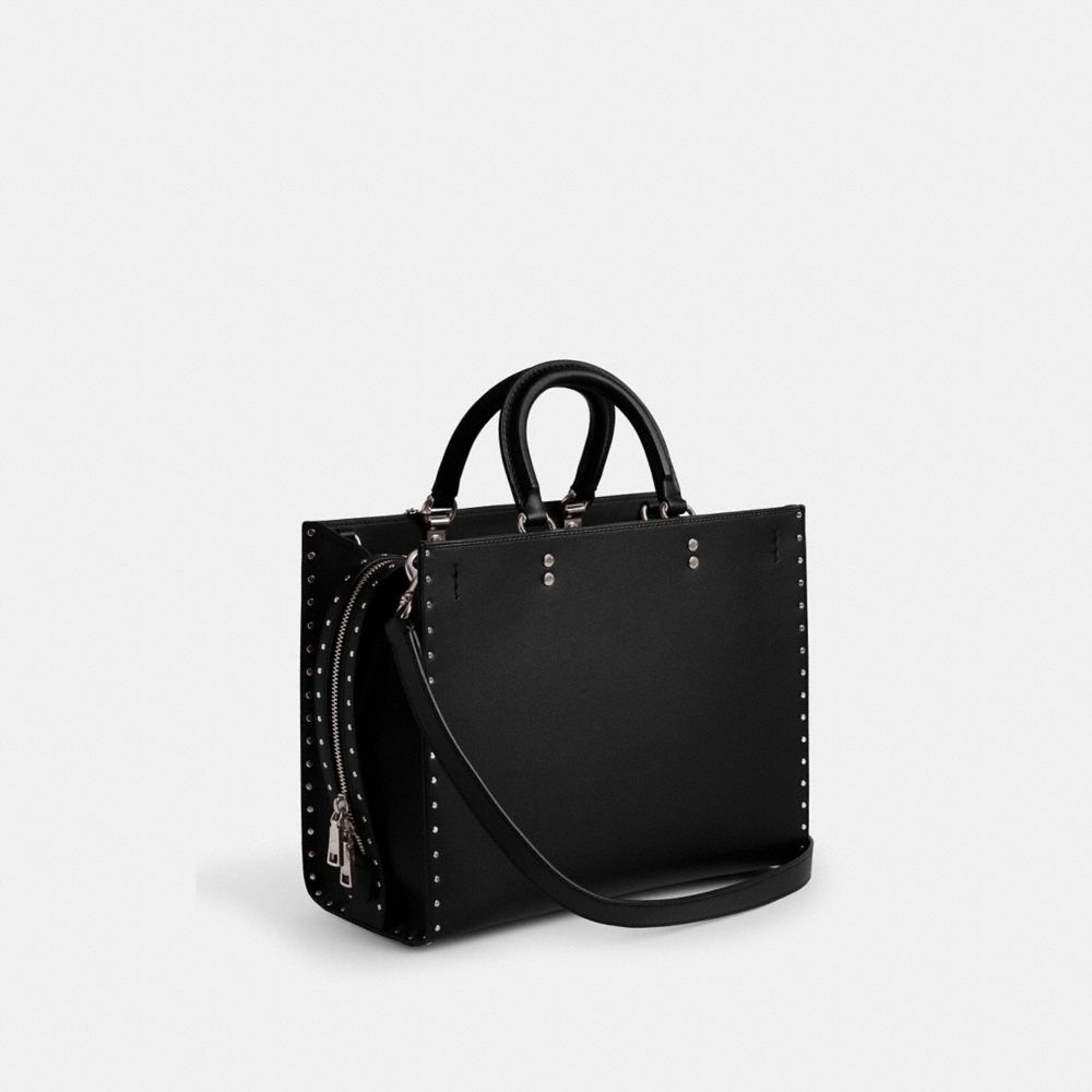 Coach Rogue Bag With Rivets Plateadas Negras | COH864952