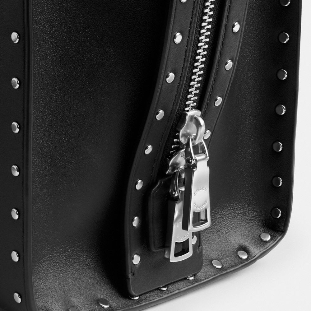 Coach Rogue Bag With Rivets Plateadas Negras | COH864952