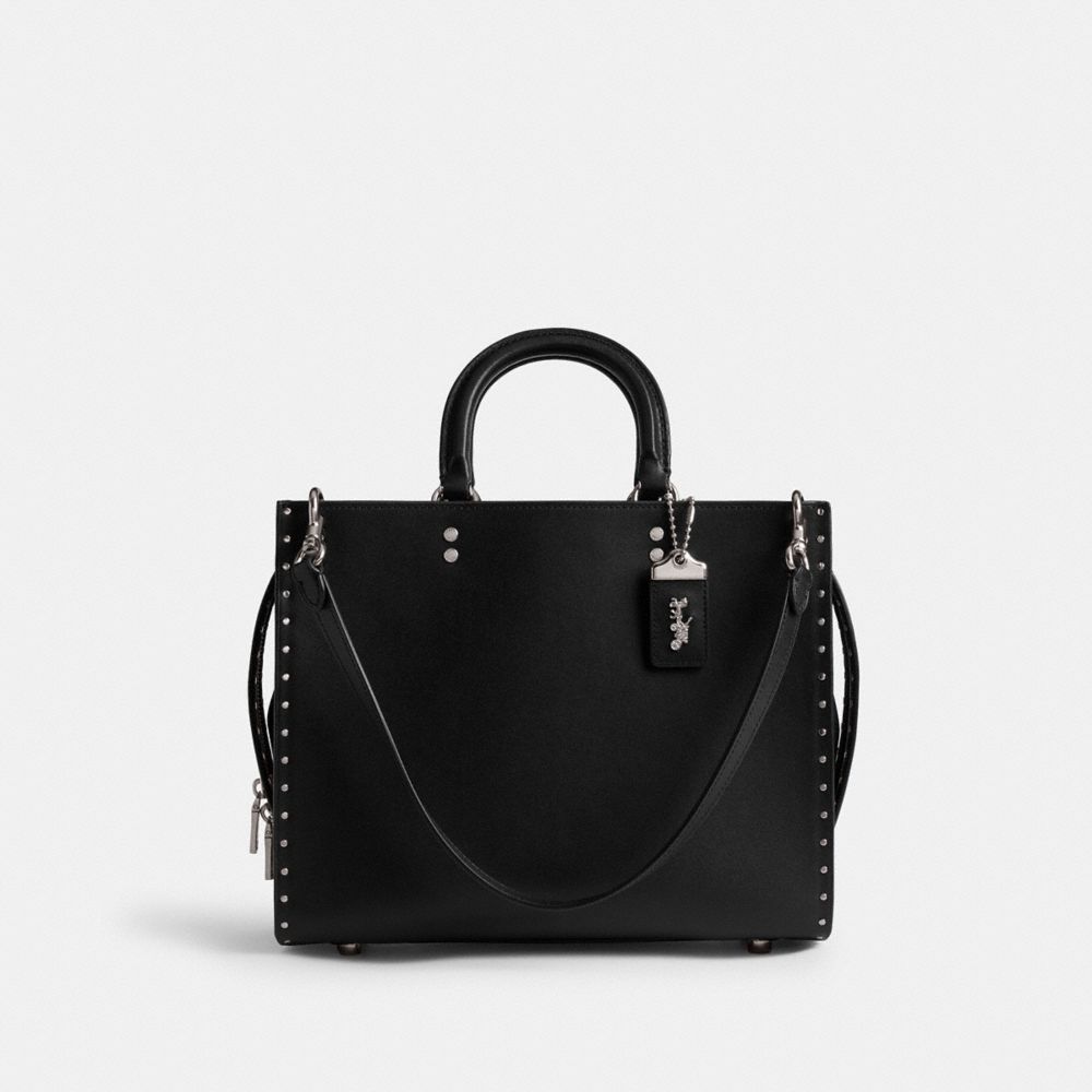 Coach Rogue Bag With Rivets Plateadas Negras | COH864952