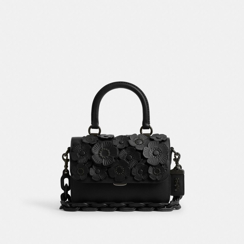 Coach Rogue Top Handle Bag With Tea Rose Negras Negras | COH865170