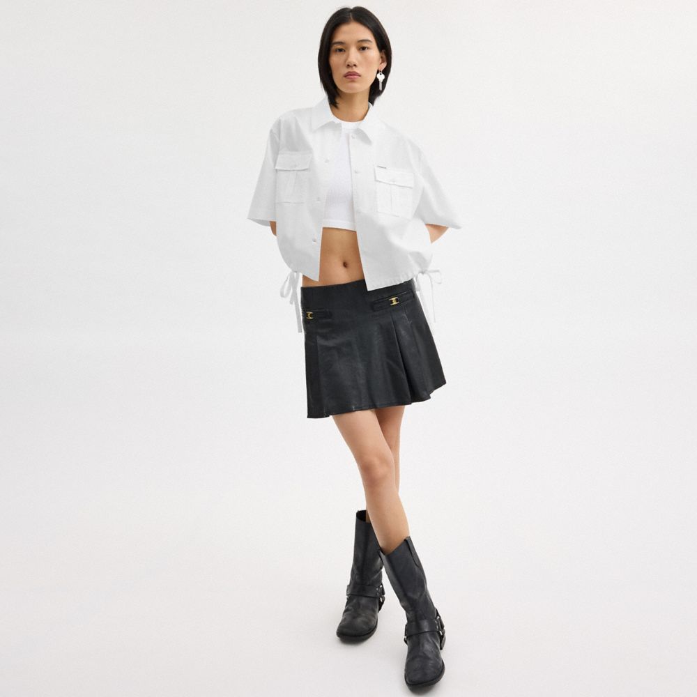 Coach Shirt In Organic Cotton Blancas | COH866002