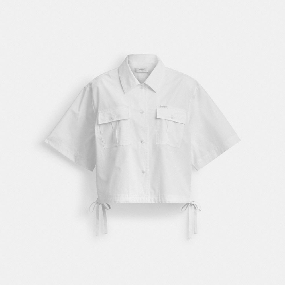 Coach Shirt In Organic Cotton Blancas | COH866002