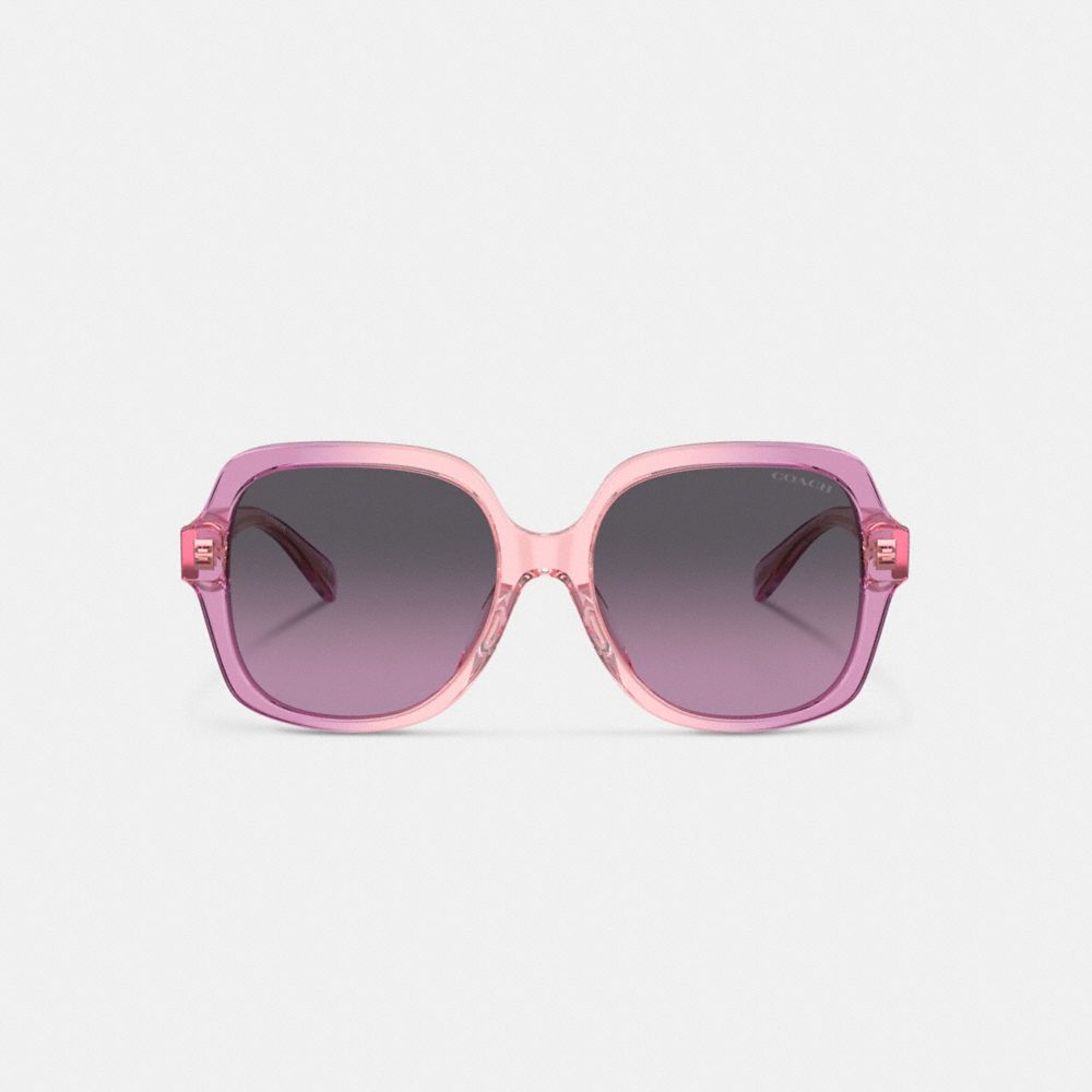 Coach Signature Ombré Oversized Square Sunglasses Rosas Moradas | COH866387