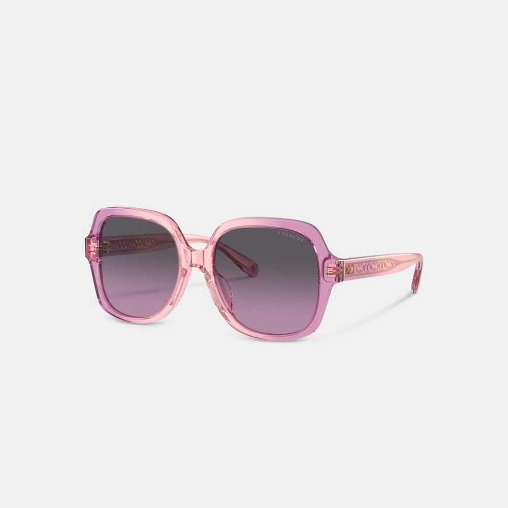 Coach Signature Ombré Oversized Square Sunglasses Rosas Moradas | COH866387