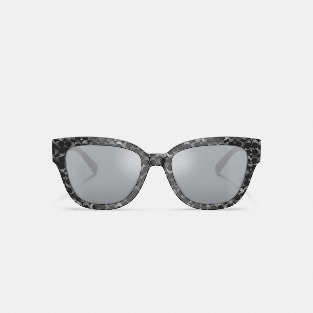 Coach Signature Round Sunglasses Plateadas | COH866393