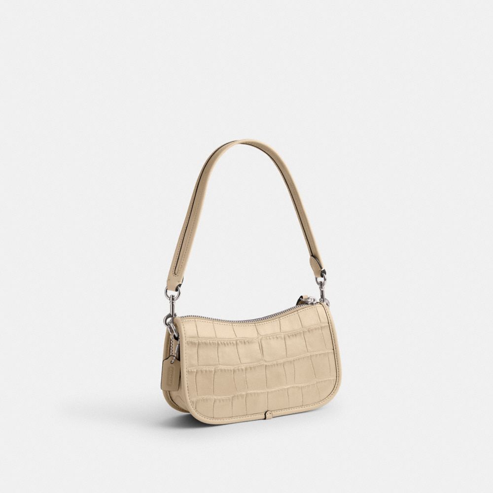 Coach Swinger Bag 20 Plateadas Blancas | COH864744