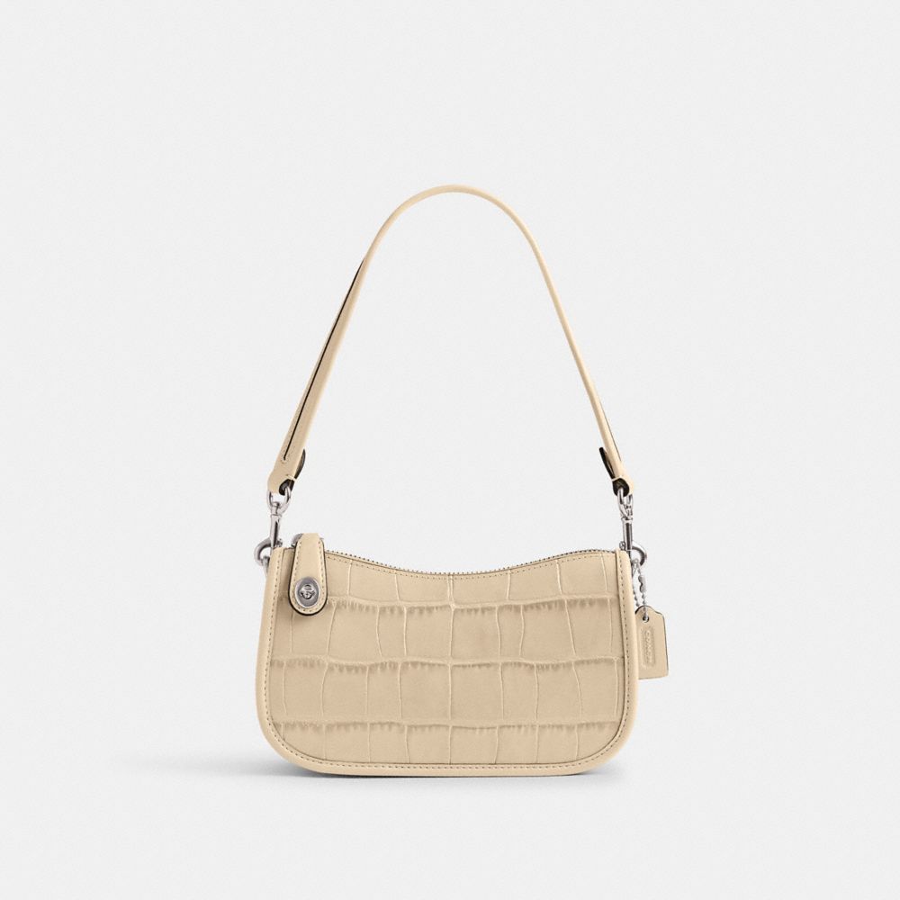 Coach Swinger Bag 20 Plateadas Blancas | COH864744