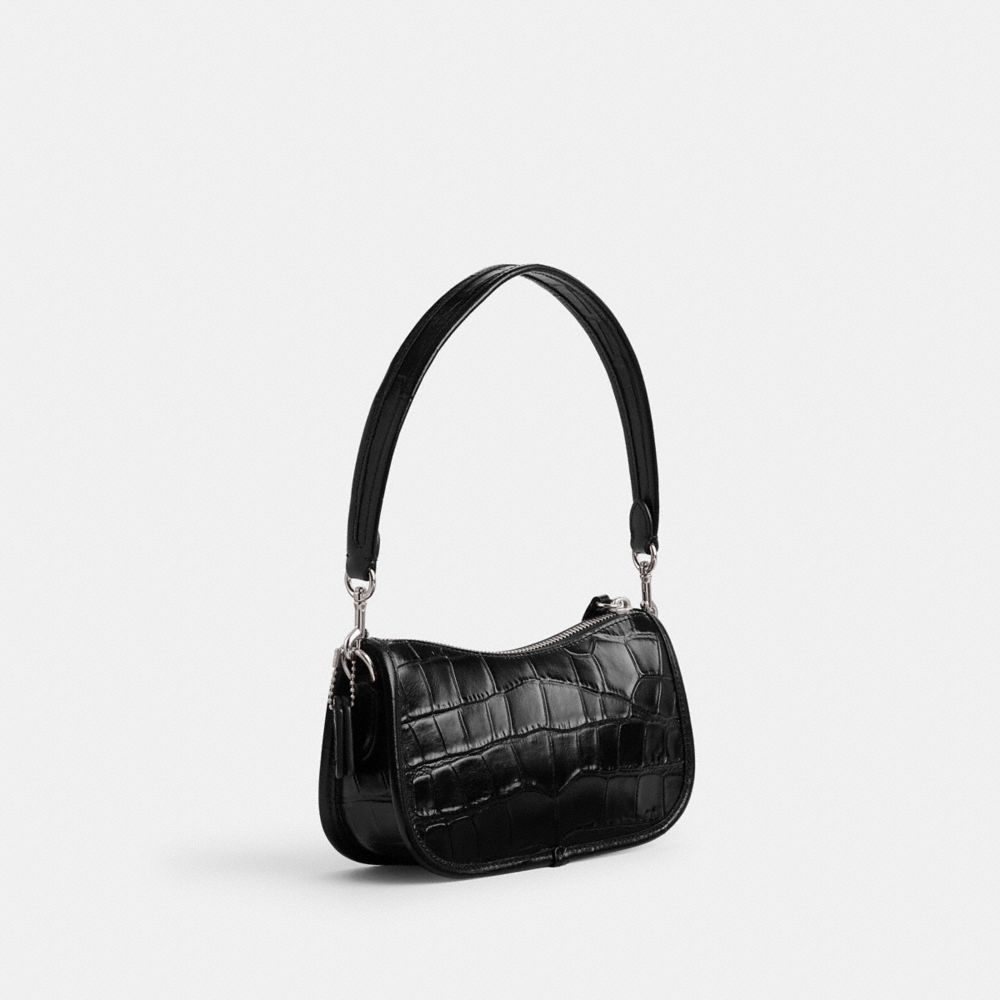 Coach Swinger Bag 20 Plateadas Negras | COH864930