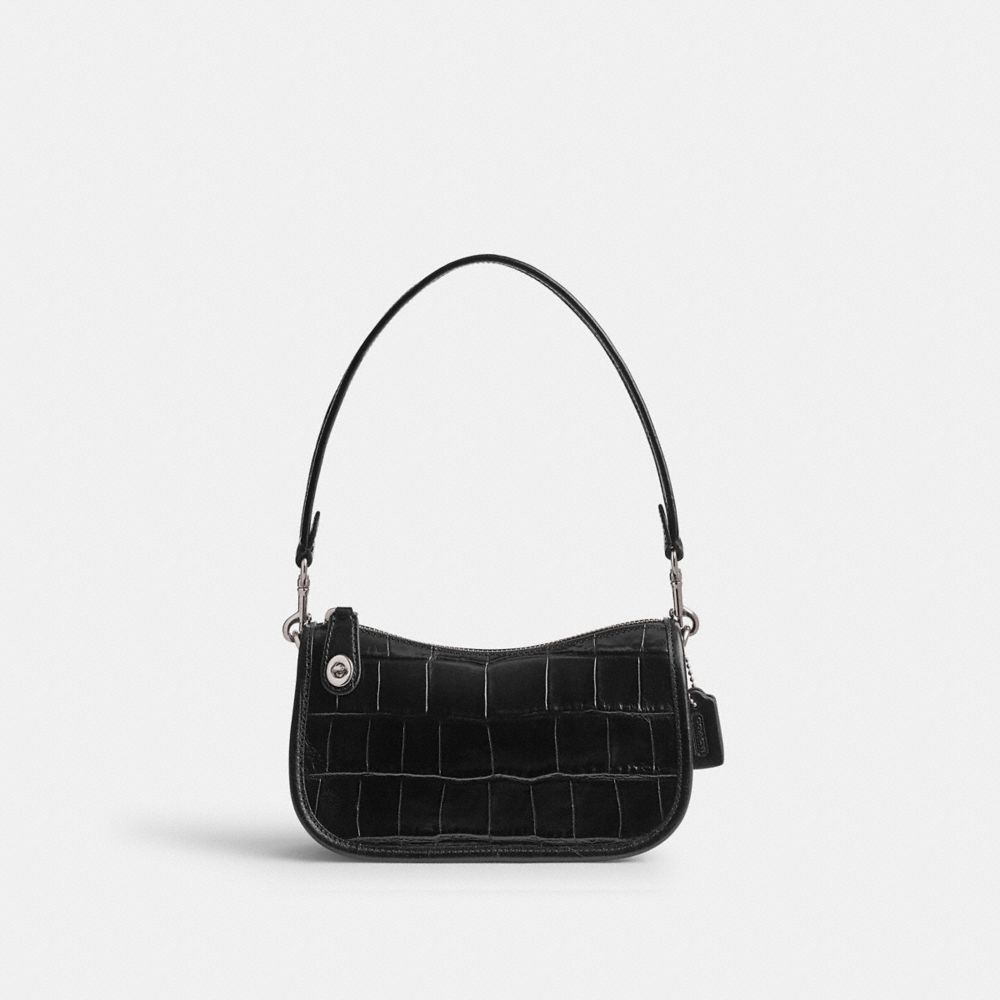 Coach Swinger Bag 20 Plateadas Negras | COH864930