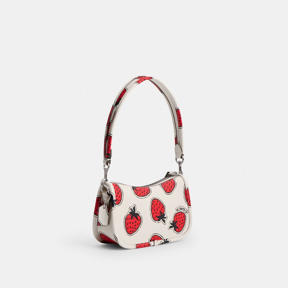 Coach Swinger Bag 20 With Strawberry Print Plateadas Multicolor | COH864933