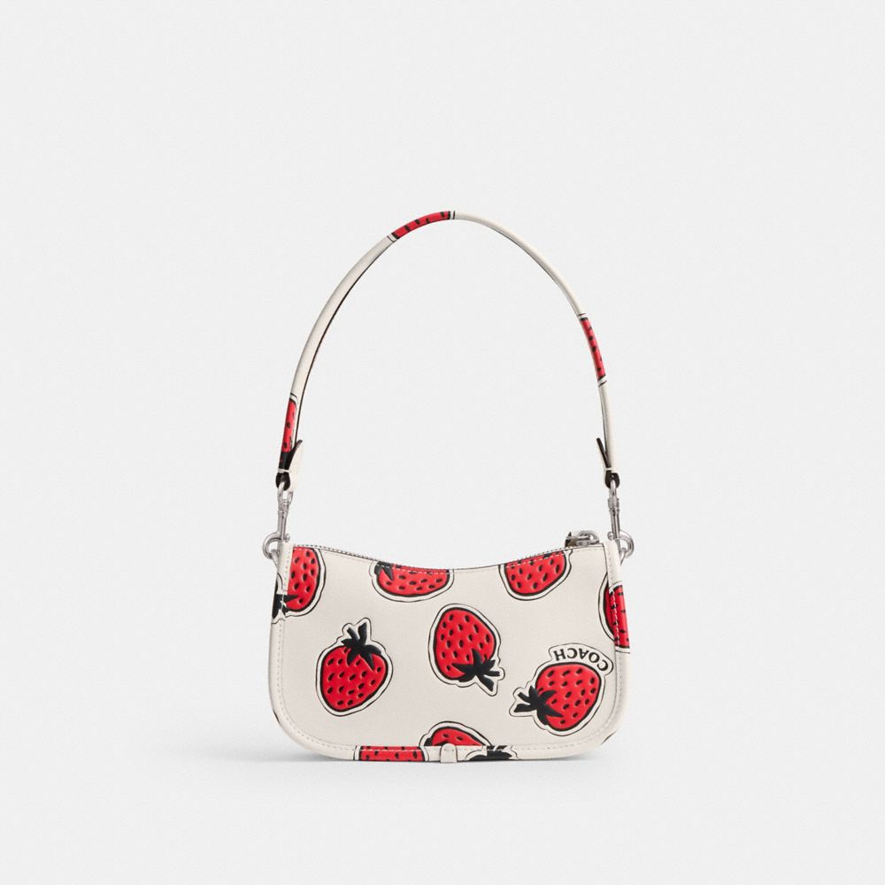 Coach Swinger Bag 20 With Strawberry Print Plateadas Multicolor | COH864933