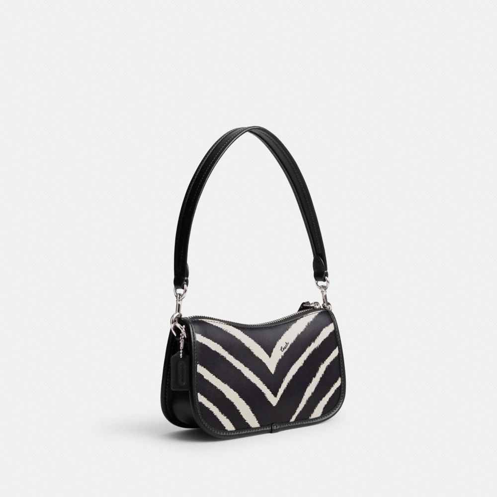 Coach Swinger Bag 20 With Zebra Print Plateadas | COH864934