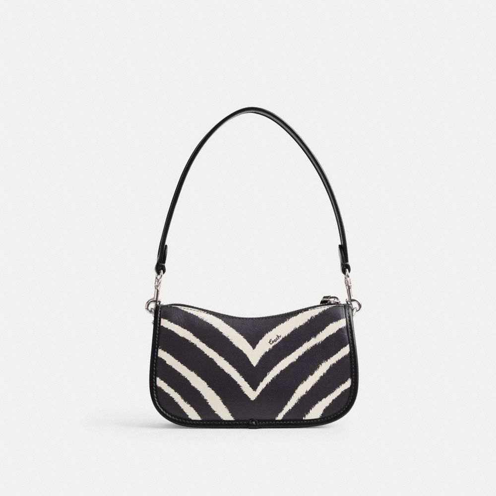 Coach Swinger Bag 20 With Zebra Print Plateadas | COH864934