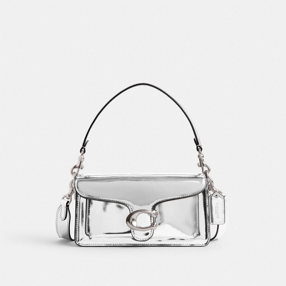 Coach Tabby Shoulder Bag 20 In Metallic Metal Plateadas Plateadas | COH864946