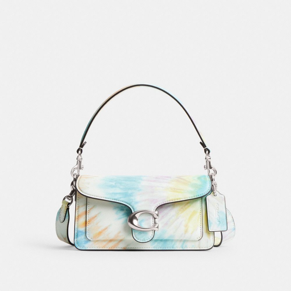 Coach Tabby Shoulder Bag 20 With Rainbow Tie Dye Print Plateadas Multicolor | COH864917