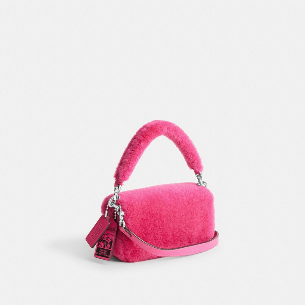 Coach The Lil Nas X Drop Tabby Shoulder Bag 18 In Shearling Plateadas Fucsia Claro | COH864886