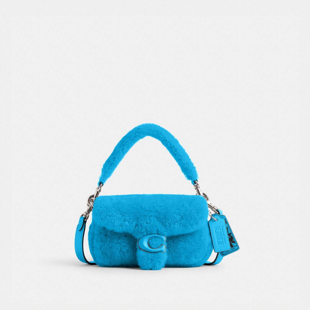 Coach The Lil Nas X Drop Tabby Shoulder Bag 18 In Shearling Plateadas Azules | COH864804