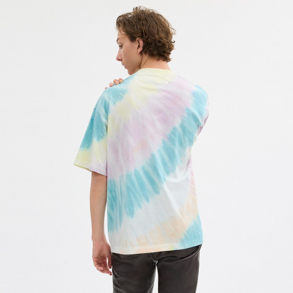 Coach Tie Dye Crewneck T Shirt In Organic Cotton Multicolor | COH866934