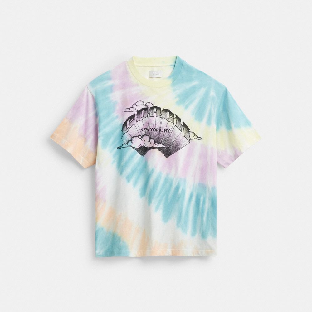 Coach Tie Dye Crewneck T Shirt In Organic Cotton Multicolor | COH866934