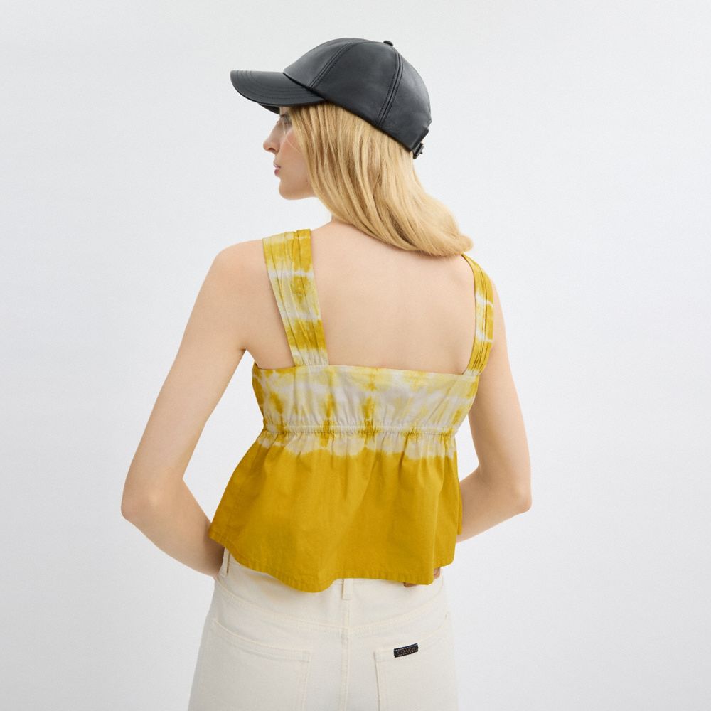 Coach Tie Dye Tank Top In Organic Cotton Amarillo Multicolor | COH866013