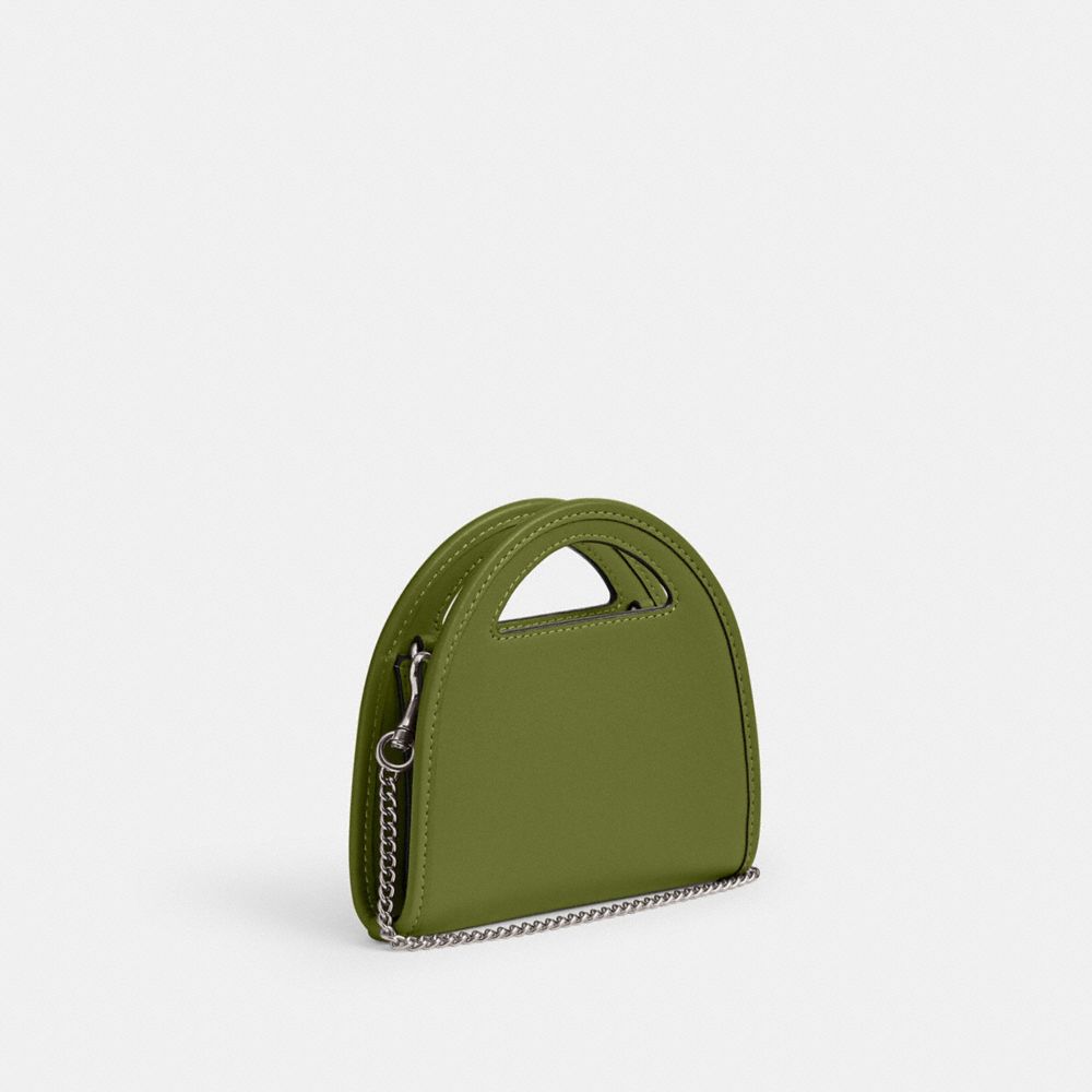 Coach Top Handle Card Case Plateadas Verde Claro | COH865647