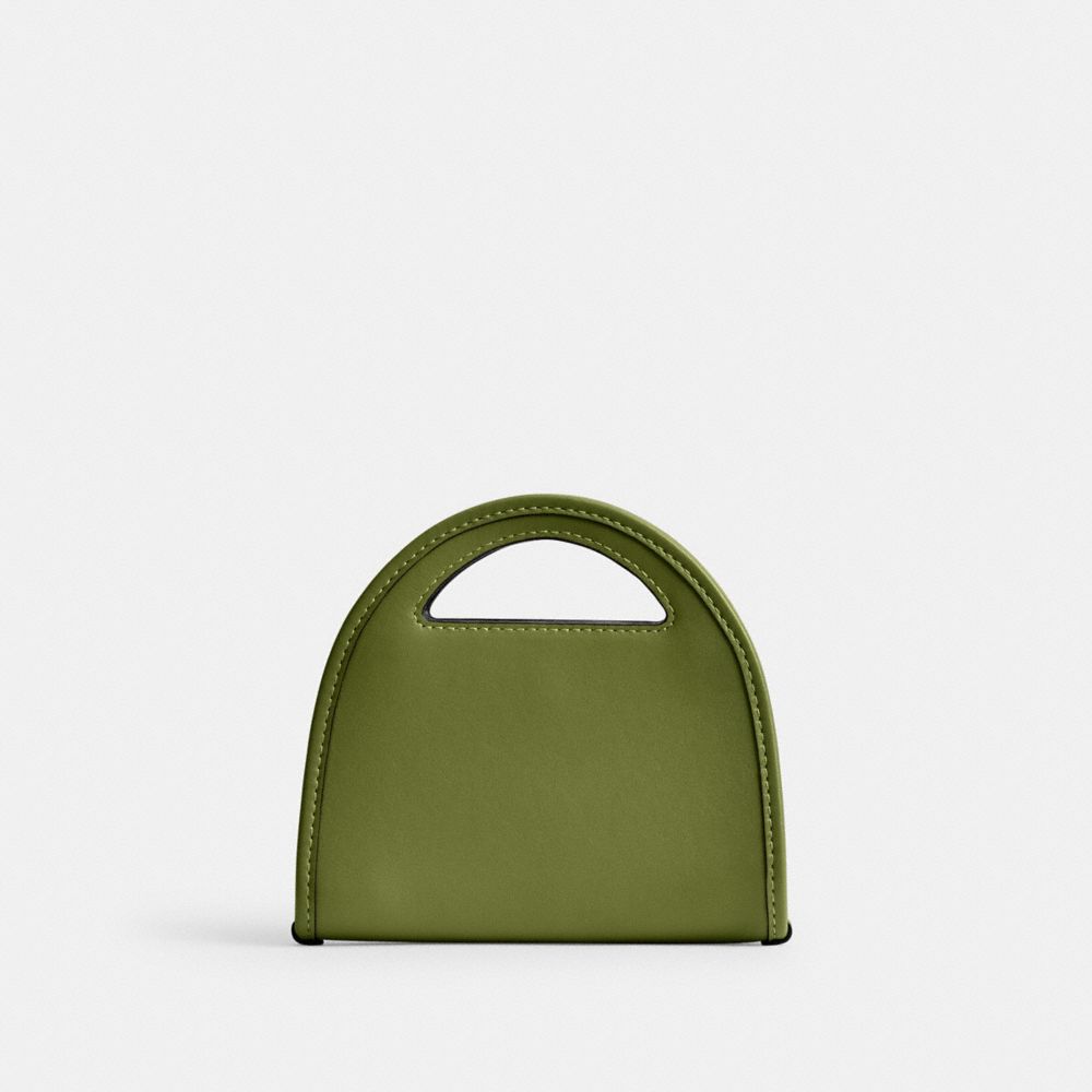 Coach Top Handle Card Case Plateadas Verde Claro | COH865647