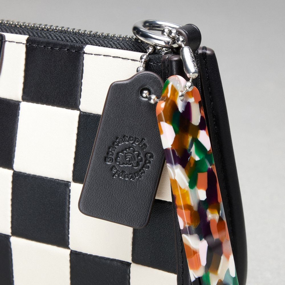 Coach Wavy Baguette Bag In Checkerboard Upcrafted Leather Negras | COH864884