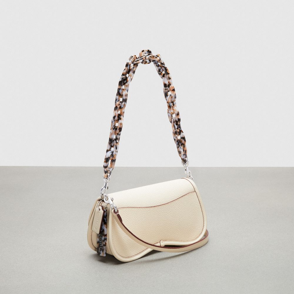 Coach Wavy Dinky Bag With Crossbody Strap Beige | COH864844