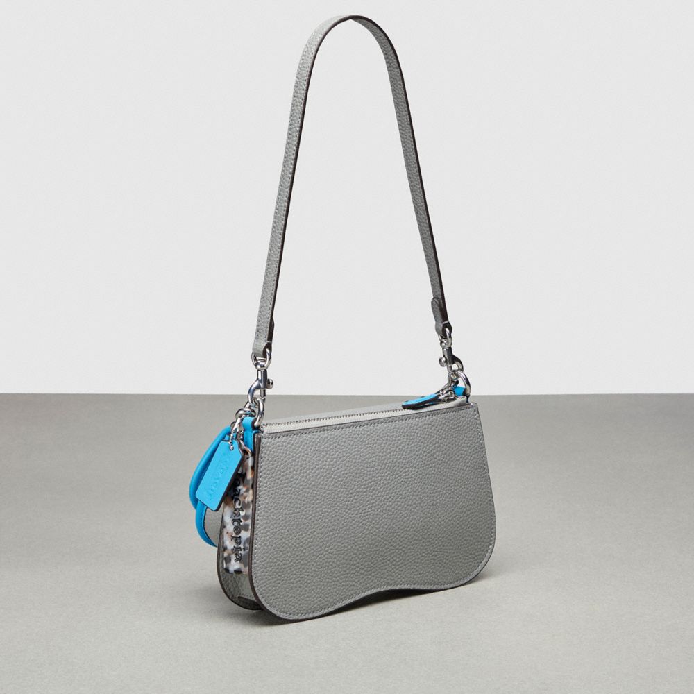 Coach Wavy Double Pouch Bag Gris Azules | COH864791