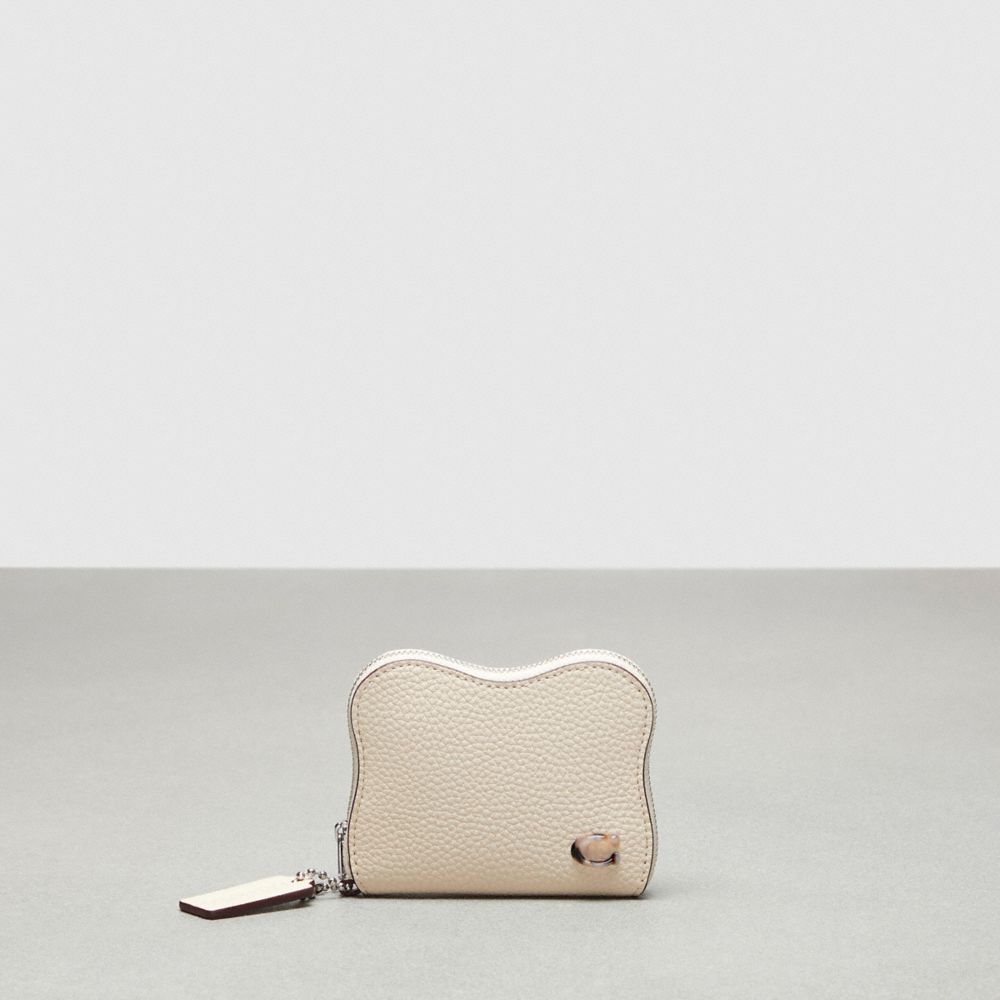 Coach Wavy Zip Around Wallet In Coachtopia Leather Beige | COH865540