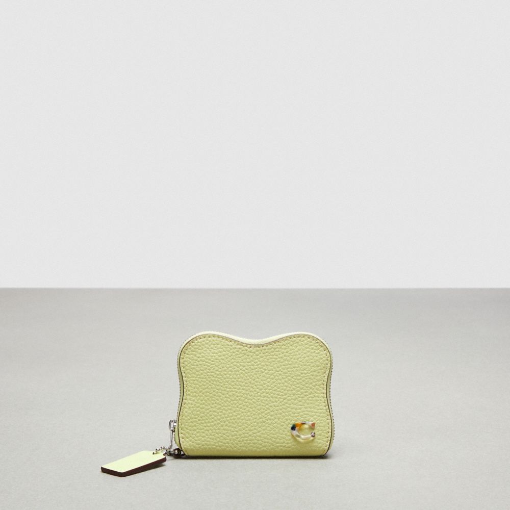 Coach Wavy Zip Around Wallet In Coachtopia Leather Verde Claro | COH865541