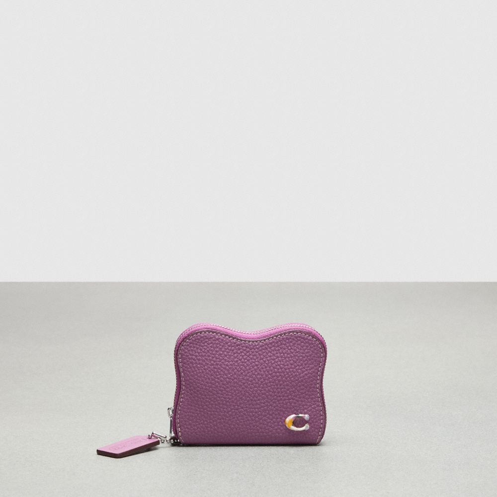 Coach Wavy Zip Around Wallet In Coachtopia Leather Moradas | COH865558