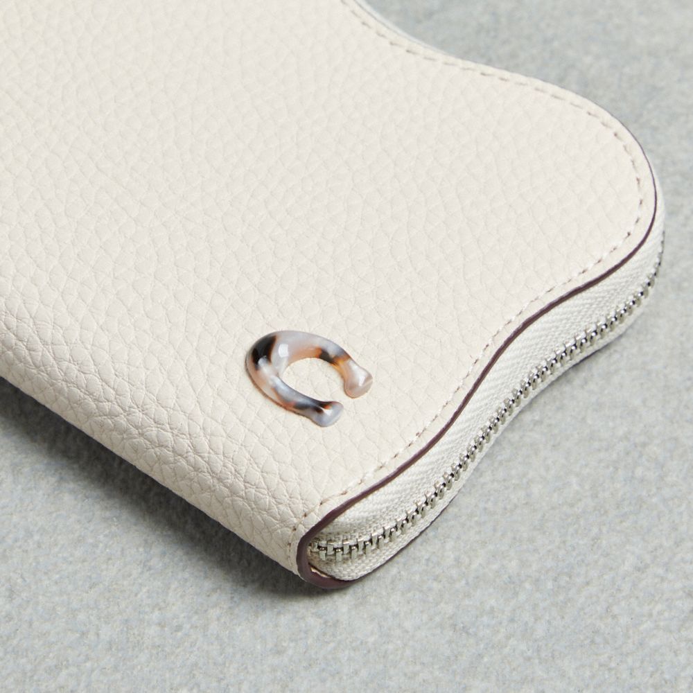 Coach Wavy Zip Around Wallet In Coachtopia Leather Beige | COH865593