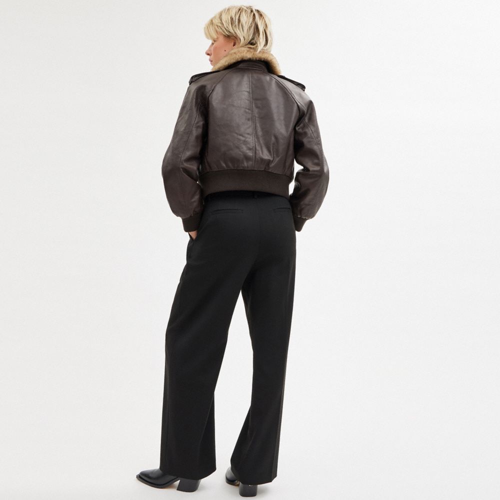 Coach Wide Leg Trousers Negras | COH866032