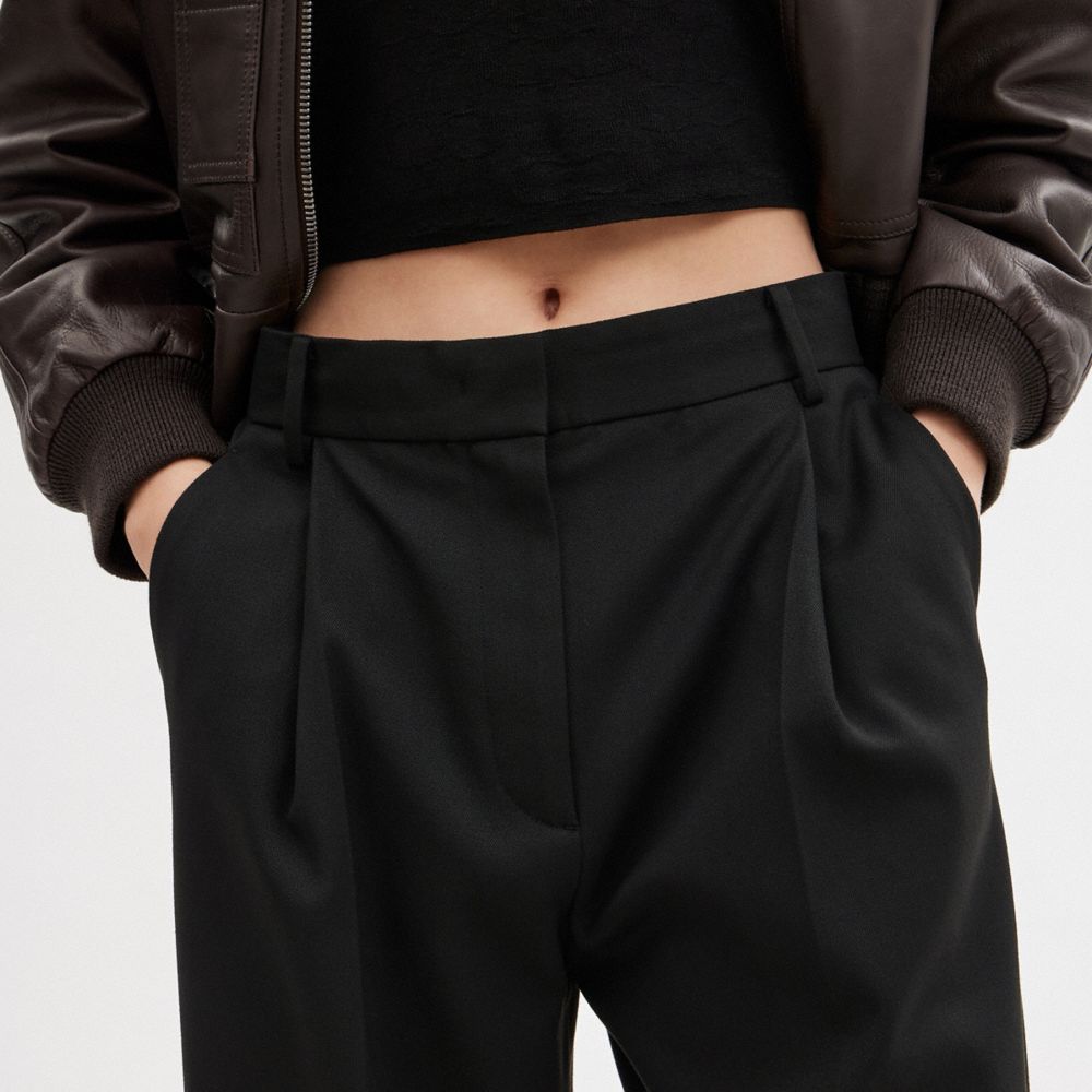 Coach Wide Leg Trousers Negras | COH866032