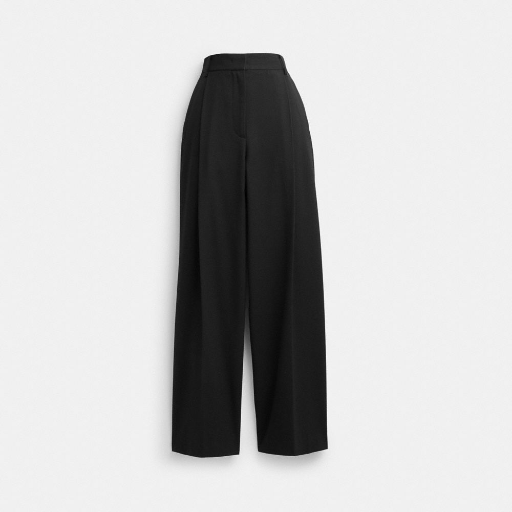 Coach Wide Leg Trousers Negras | COH866032