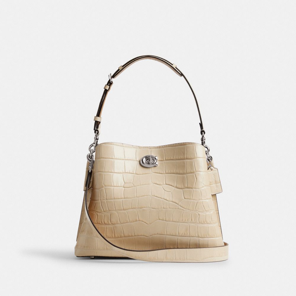 Coach Willow Shoulder Bag Plateadas Blancas | COH864956